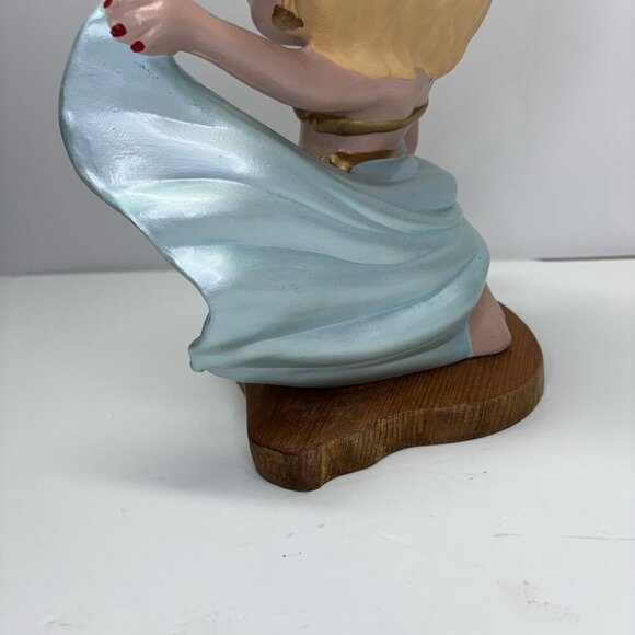 Belly Dancer Smiley Blond Girl Ceramic Atlantic Mold 12" Tall Glitter Uncommon - Picture 7 of 16